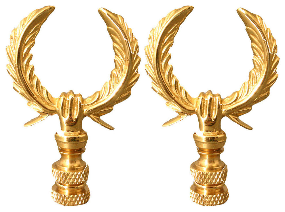Royal Designs Decorative Polished Brass Finial, Polished Brass