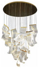 Luxury Modern Led Light Chandelier For Staircase, Black, 12 Lights, Cool Glow