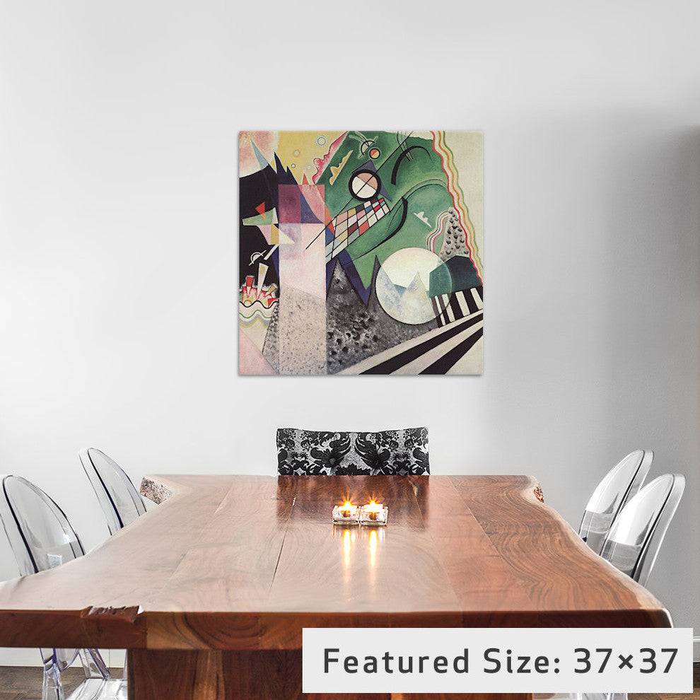 "Green Composition" Wrapped Canvas Art Print, 26x26x1.5