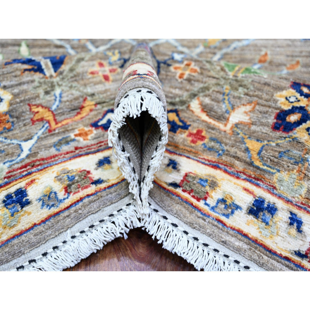 Dolphin Gray Hand Knotted Wool Aryana With Ziegler Mahal Oriental Rug 8'2"x9'9"