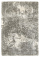 8" x 11" Gray and Ivory Distressed Abstract Area Rug