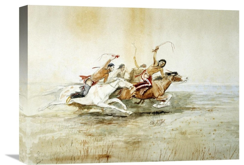 "Indian Horse Race No" Artwork, 22" x 16"