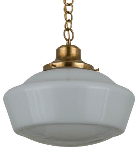 16W Revival Schoolhouse W/Traditional Globe Pendant