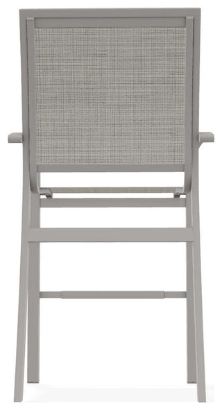 Kendall Sling Bar Height Stackable Outdoor Stool, Deacon/Warm Gray