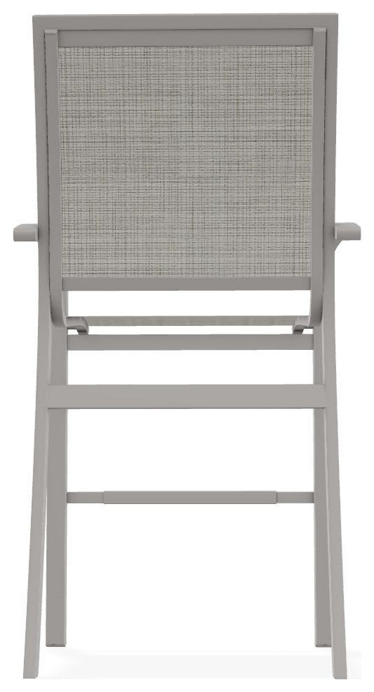Kendall Sling Bar Height Stackable Outdoor Stool, Deacon/Warm Gray