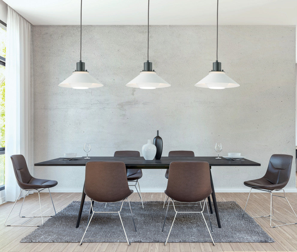 Maxim 11412 Oslo 16"W Pendant - Black / White