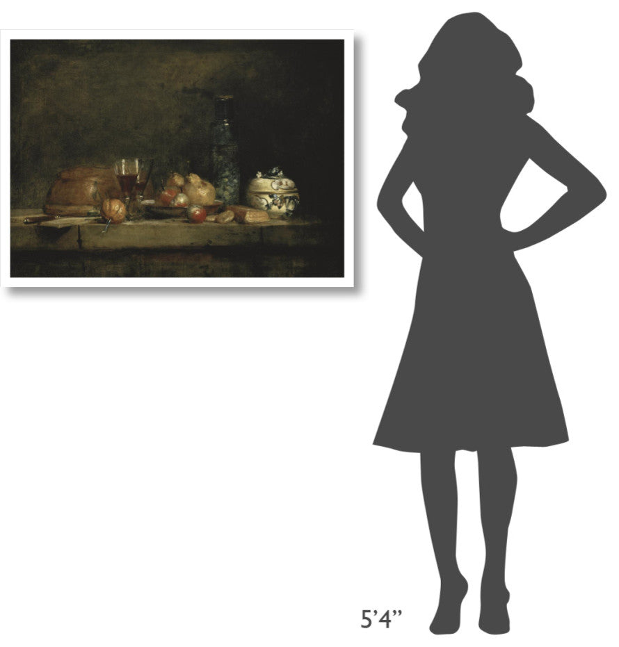 "The Jar of Olives" Paper Print by Jean-Baptiste-Simï¿½on Chardin, 38"x28"