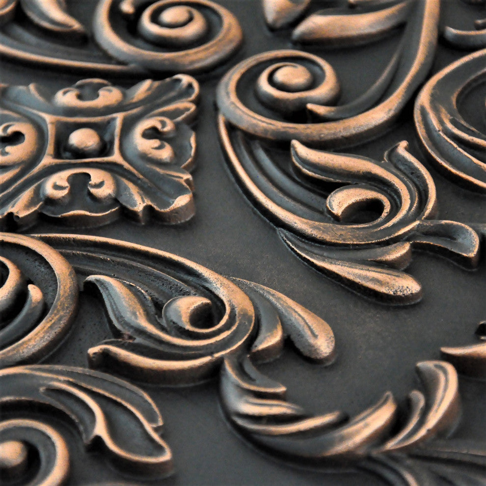 Cypress Oil Rubbed Bronze Matte Finish 16: x 24"Hand Made Metal Mural Tile