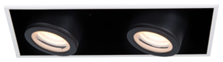 Silo LED Multiple Two-Light non-IC Airtight Housing, and 3500K, White Black