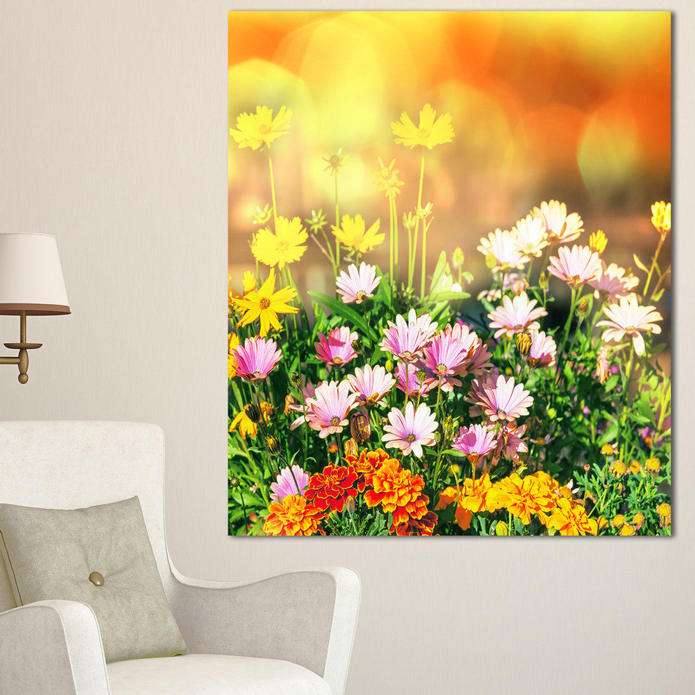 Lovely Multi Color Little Flowers, Floral Canvas Art print, 30"x40"