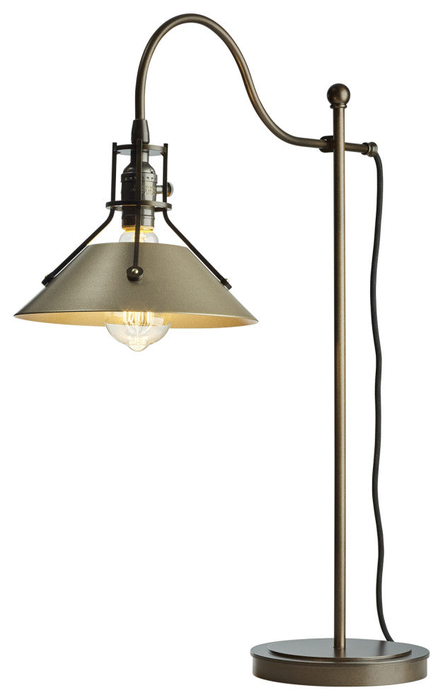 Henry Table Lamp, Bronze Finish, Soft Gold Accents