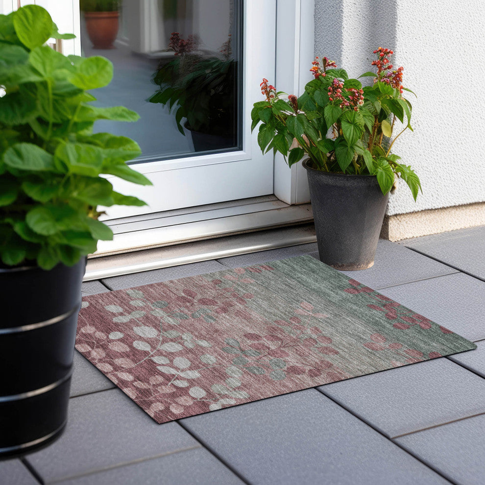 Machine Washable Indoor/Outdoor Chantille ACN1900 Blush 1'8" x 2'6" Rug