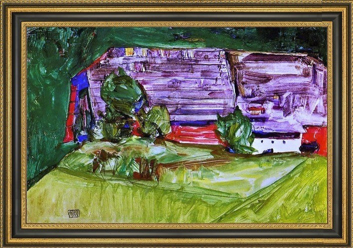 Egon Schiele Peasant Homestead Landscape