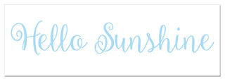 Hello Sunshine 12"x36" Canvas Wall Art, Blue