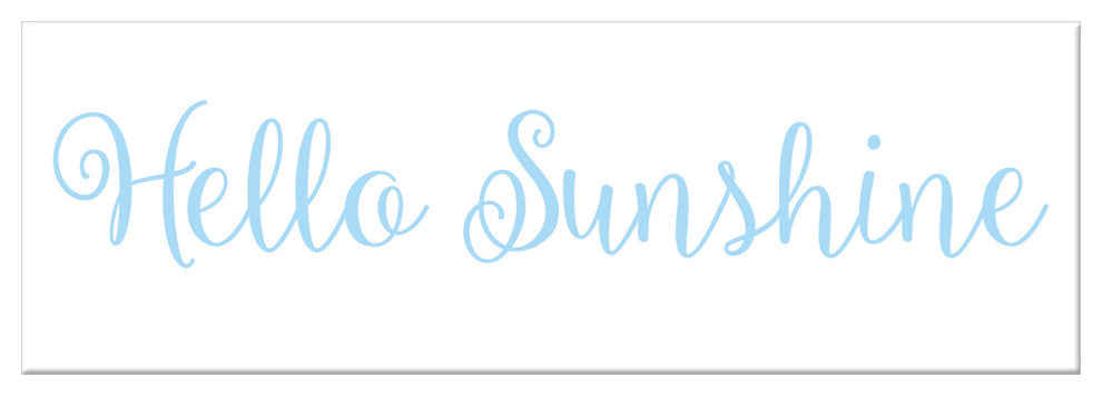 Hello Sunshine 12"x36" Canvas Wall Art, Blue