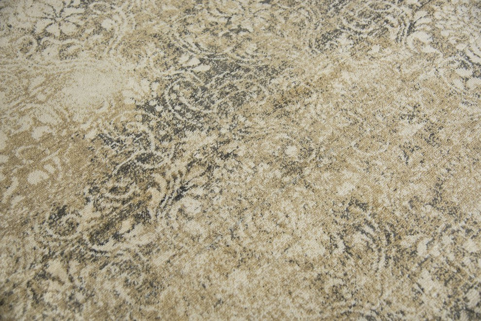 Rizzy Home Gossamer GS6800 Beige Damask Area Rug, Rectangular 5'x8'