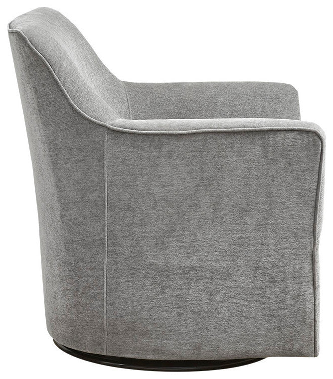 Madison Park Augustine Tight Back Swivel Lounge Chair, Gray