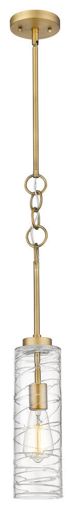 Innovations 380-1S-BB-G381-4CL 1-Light Mini Pendant, Brushed Brass