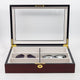 6-Eyeglass Display Case for Large Sunglasses, Cherry Wood, Cherry