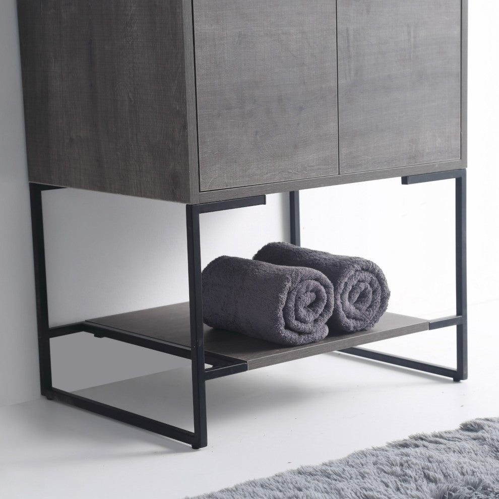 Urbania Vanity Set, Gray, 24", Single Sink