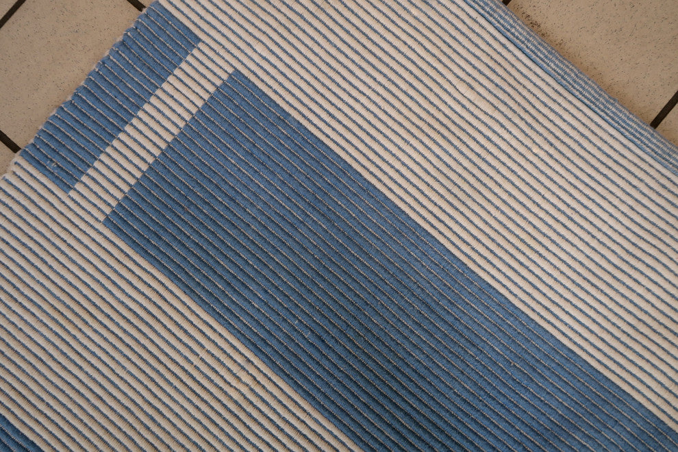Handmade Vintage Indian Dhurri Kilim 4.6'x6.3', 141cmx193cm 1970s