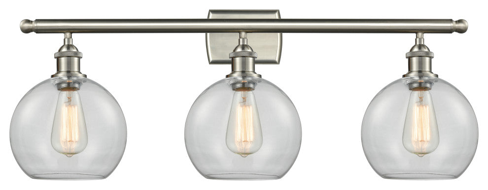Innovations Lighting 516-3W-SN-G122-8 Athens 3 Light 26" Bath Vanity Light