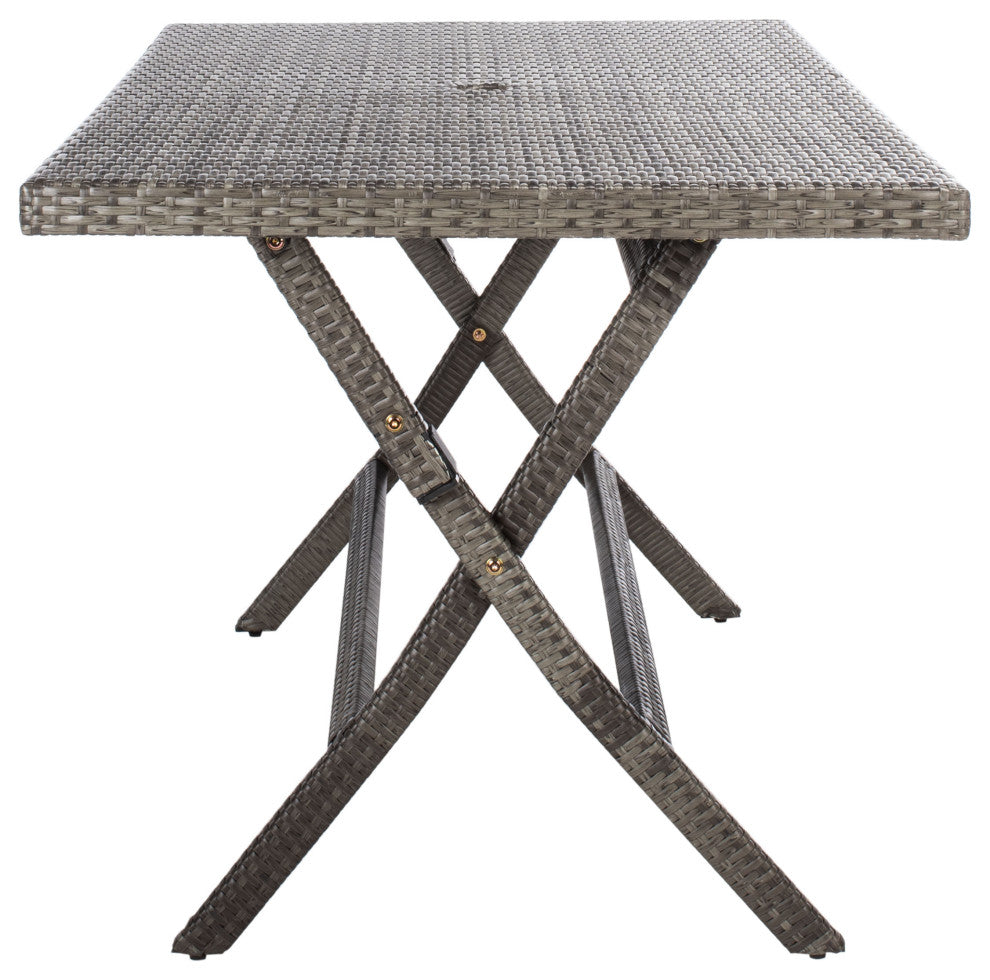 Safavieh Akita Folding Table, Grey, Brown/White