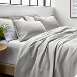 Bare Home Microfiber Duvet Cover & Sham Set, Light Gray, Queen