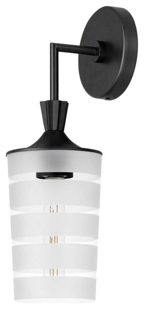 Maxim 12442 Copacabana 16" Tall Wall Sconce - Black