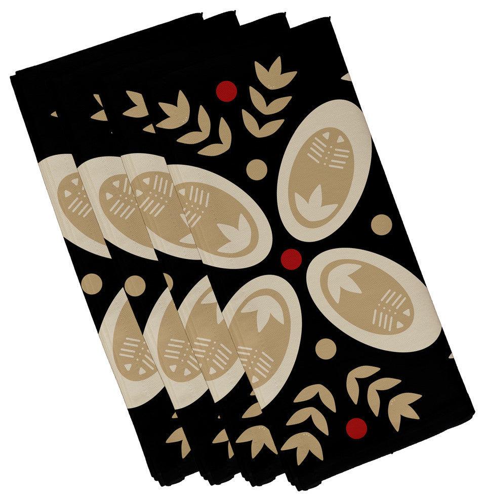 Decorative Holiday Napkin, Set of 4, Black