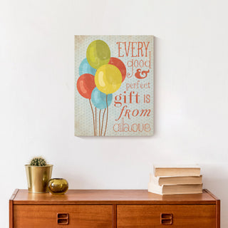 Balloons Gift From Above 11x14 Canvas Wall Art