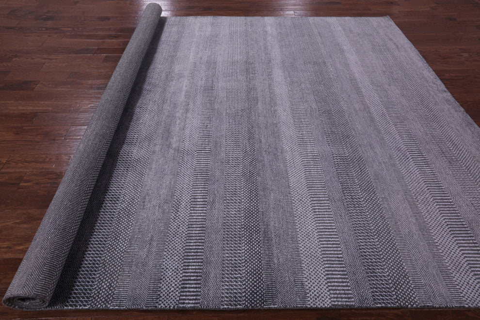 Savannah Grass Wool and Silk Hand Knotted Rug 9' 0" X 12' 2" Q11442