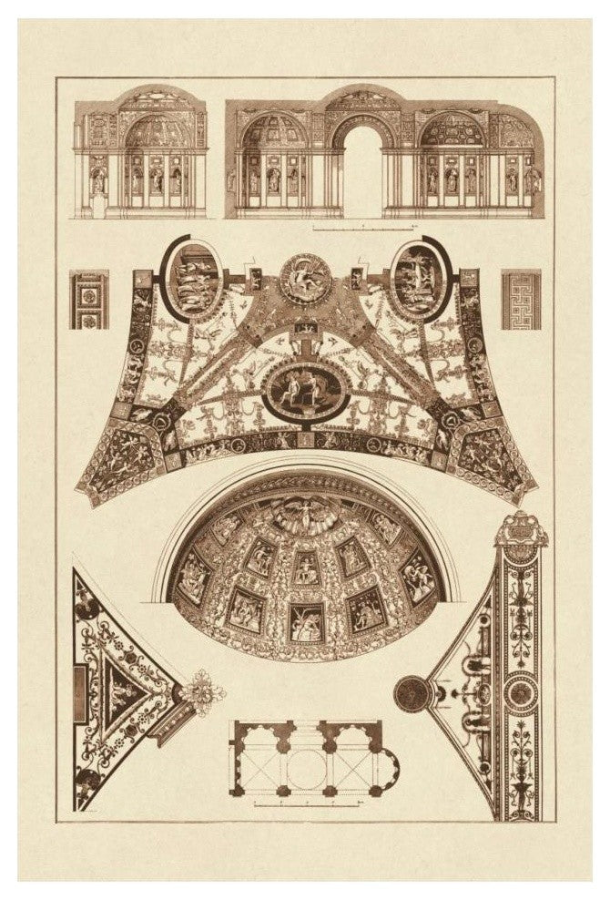 "Cross Vaults of the Renaissance" Digital Paper Print by J. Buhlmann, 14"x20"