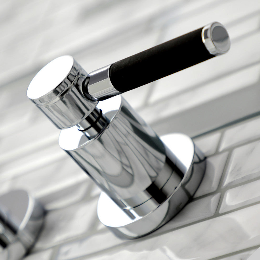 Kingston Brass KS8121DKL 2-Handle Wall Mount Bathroom Faucet, Polished Chrome