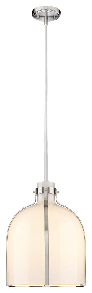 Zlite 818-12BN 1-Light Pendant, White Opal