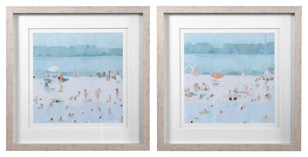 Uttermost Sea Glass Sandbar Framed Prints, 2-Piece Set
