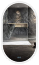 Anti-Fog Dimmable LED Oval Frameless Wall-mounted Bathroom Backlit Mirror, 40" X