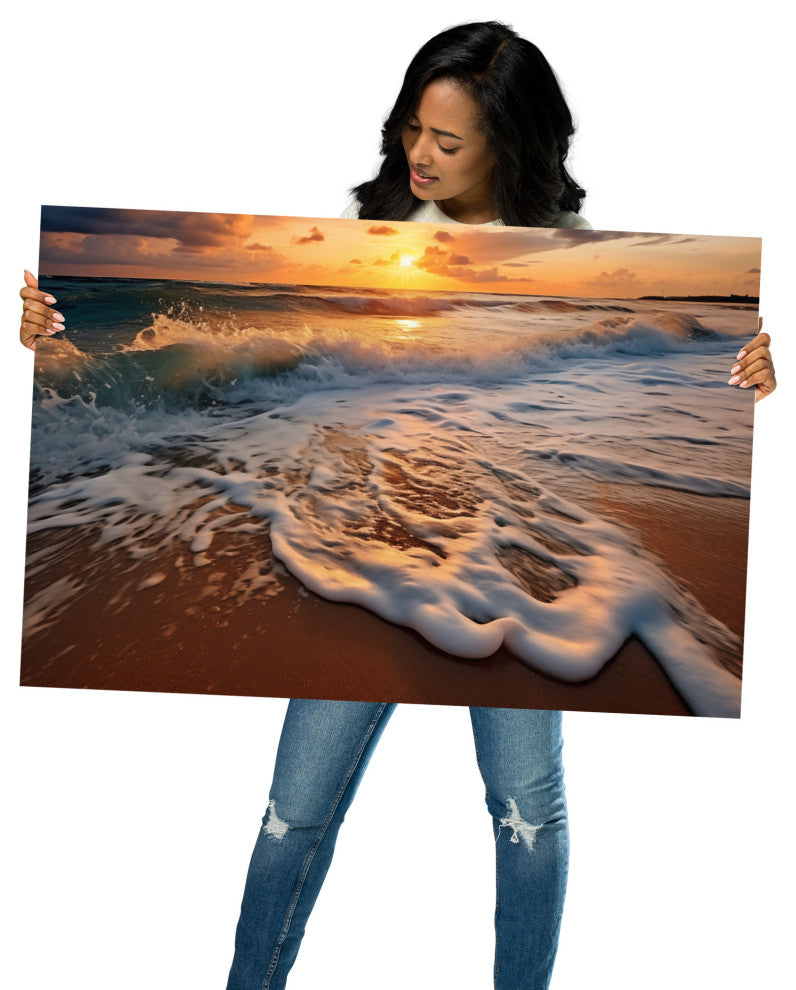 Coastal Artwork: California Dreamin' Photorealistic Digital Art Loose, 24" X 36"