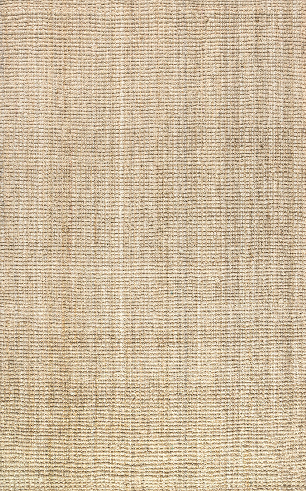Hiro Hand Woven Chunky Jute Ivory 6 ft. x 9 ft. Area Rug