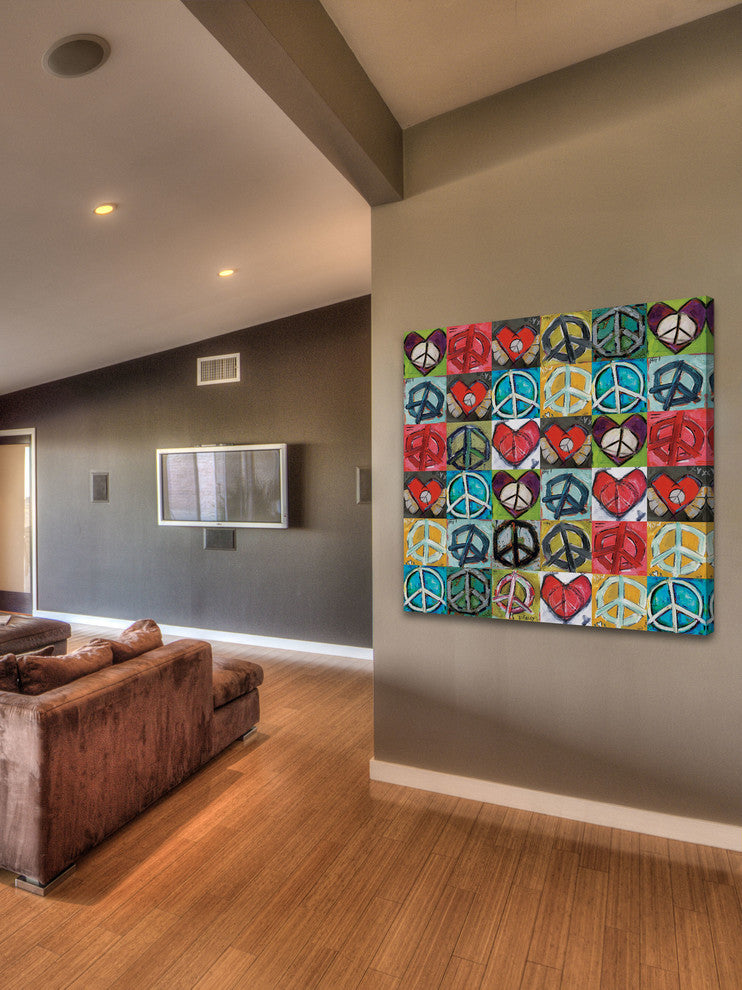 "Peace Collage" Painting Print on Canvas by Tori Campisi