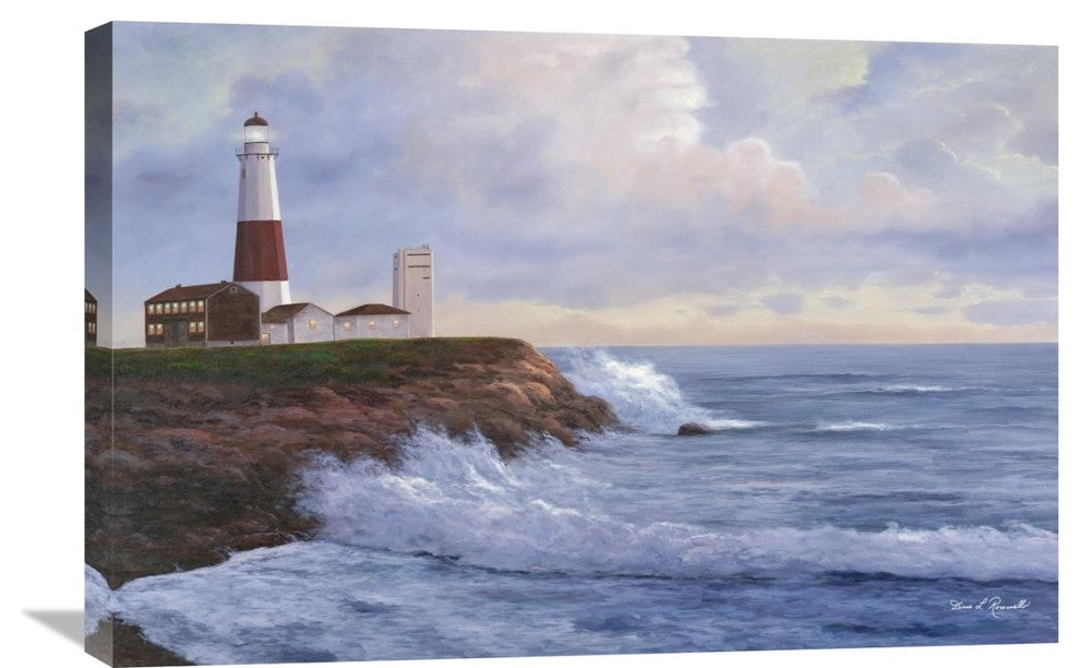 "Montauk Lighthouse" Stretched Canvas Giclee by Diane Romanello, 30"x20"