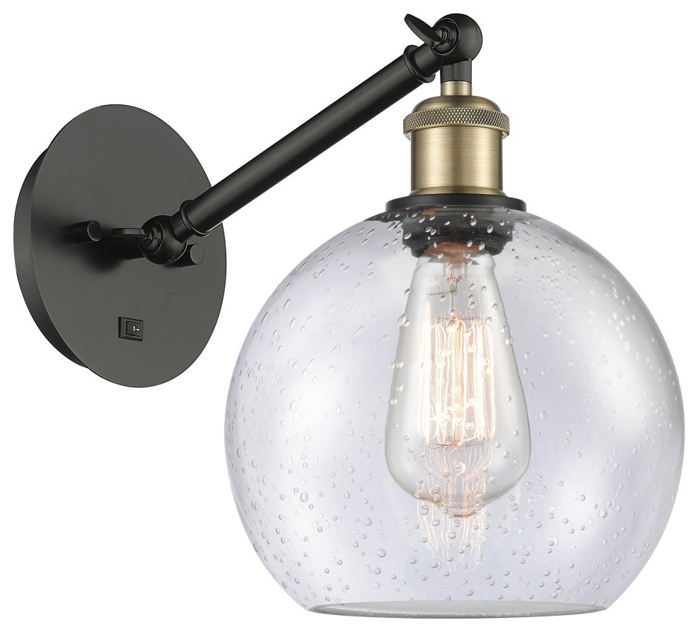 Innovations 317-1W-BAB-G124-8-LED 1-Light Sconce, Black Antique Brass