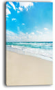 "Sea Beach Against Wave Foaming" Seascape Wall Art, 1 Panel, 28"x60"
