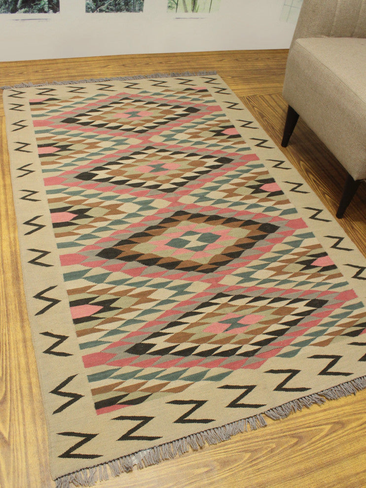 Winchester Kilim Angra Beige Rug, 4'1x6'4