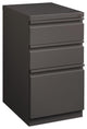 Scranton & Co 20" 3-Drawer Modern Metal Mobile Pedestal File Cabinet in Espresso