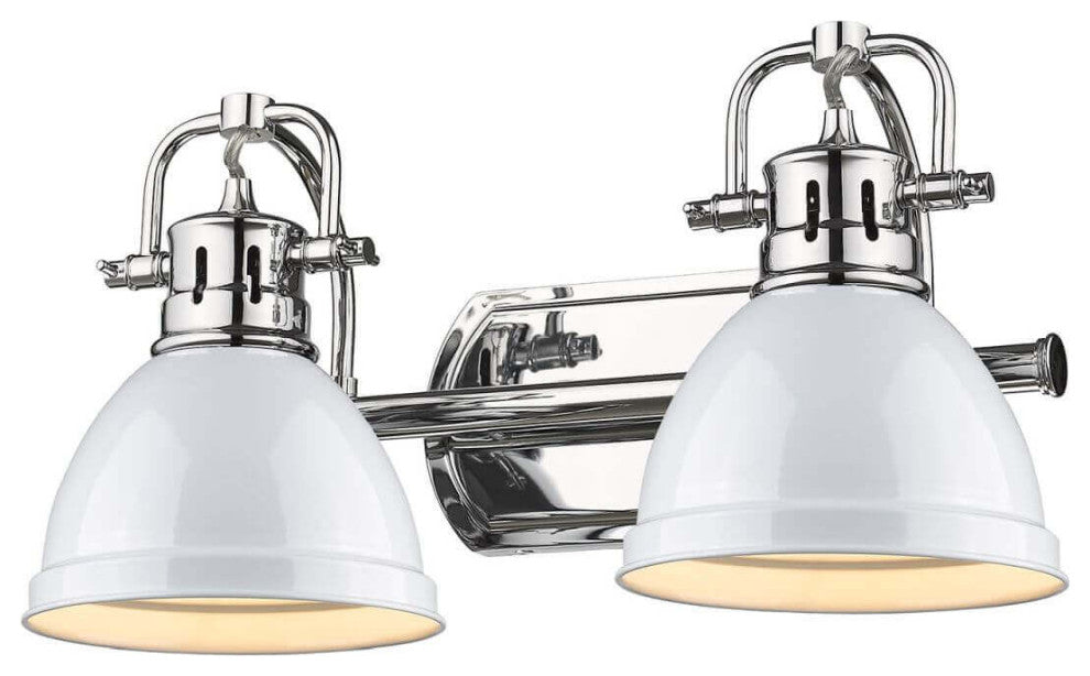 Krauss 2-Light 17" Simple Dome Bath Light