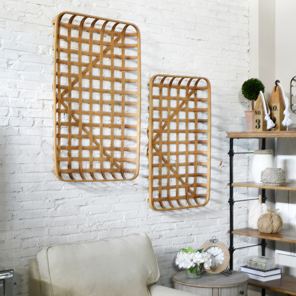 Paracel Natural | Industrial Traditional | Set of Two Bamboo Trays