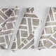 Martinique Printed Cotton Table Runner and Placemats, Martinique Taupe