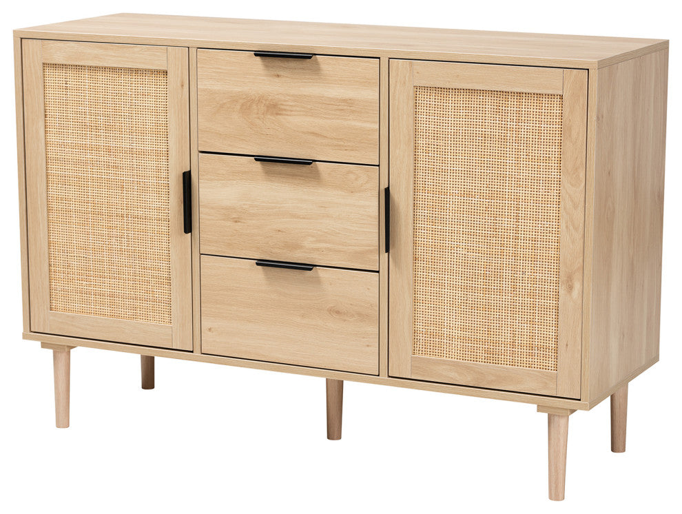 Sacha Natural Rattan Collection, 3-Drawer Sideboard