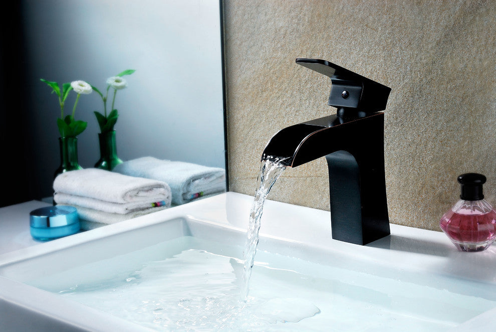 Forza Series Single Handle Bathroom Sink Faucet in Oil Rubbed Bronze